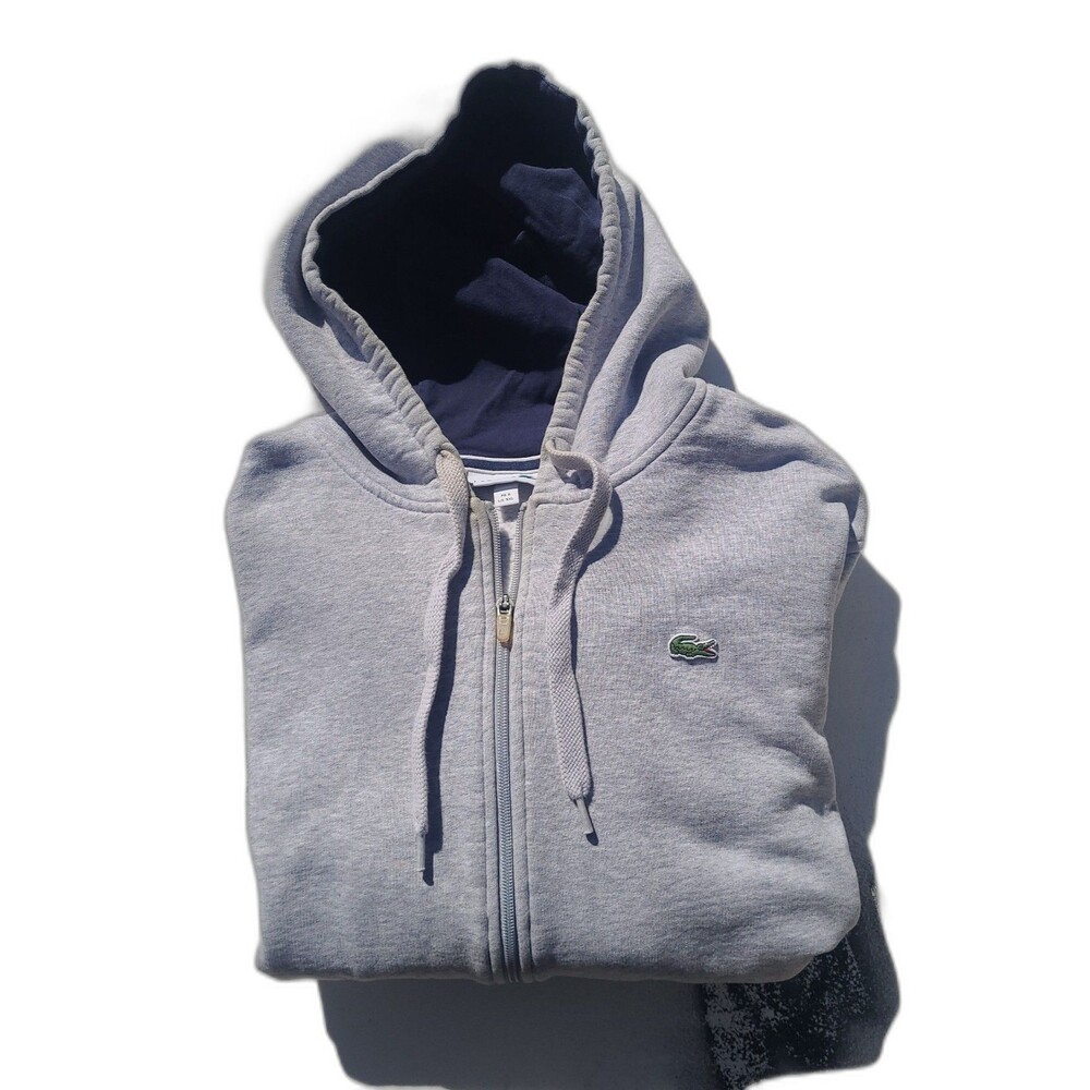 Y2k Lacoste Full Zip Hoodie Sweatshirt